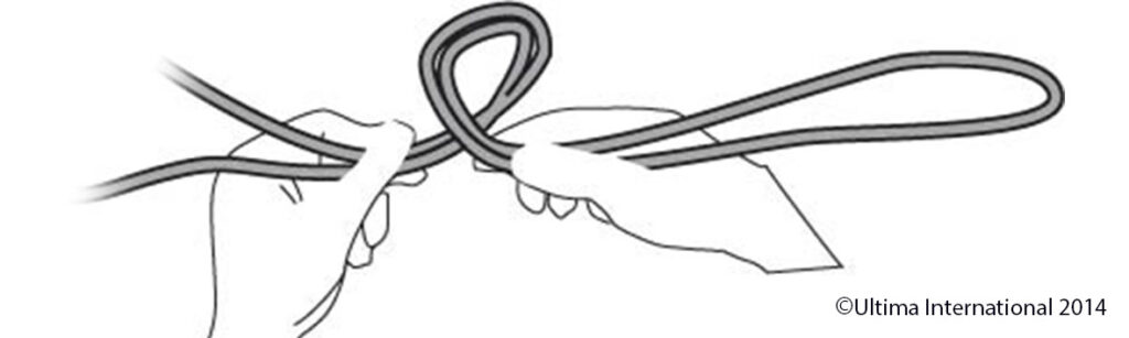 The Spider Hitch Knot - Step 2 - Ultima UK Step 2 of A Step by Step Guide to tie a Spider Hitch Knot