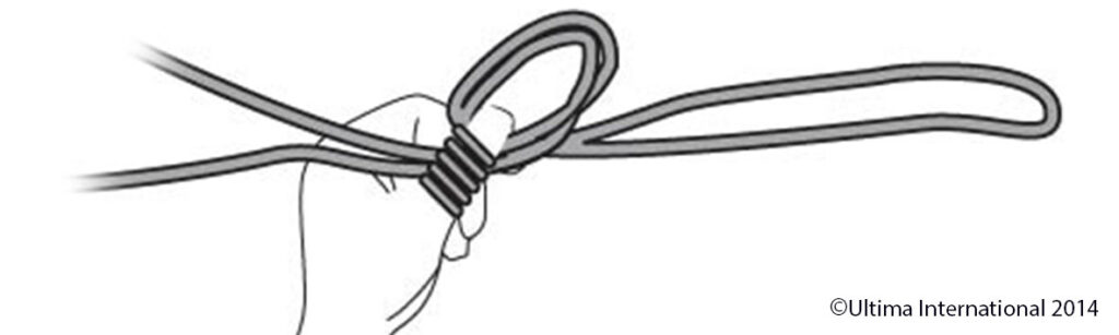 The Spider Hitch Knot - Step 4 - Ultima UK Step 4 of A Step by Step Guide to tie a Spider Hitch Knot