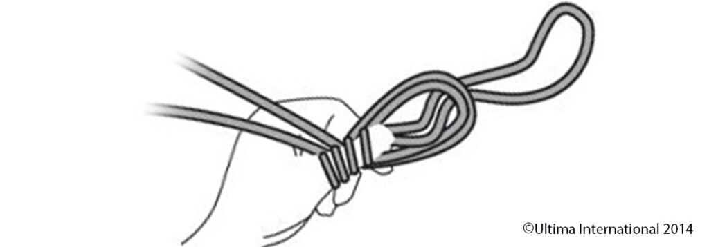 The Spider Hitch Knot - Step 5 - Ultima UK Step 5 of A Step by Step Guide to tie a Spider Hitch Knot