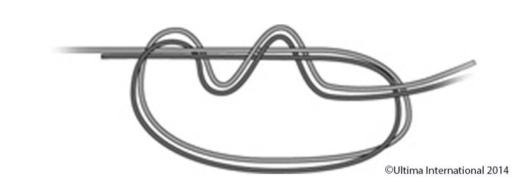 The Surgeons Knot - Step 5 - Ultima UK Step 2 of A Step by Step Guide of how to tie a Surgeons Knot